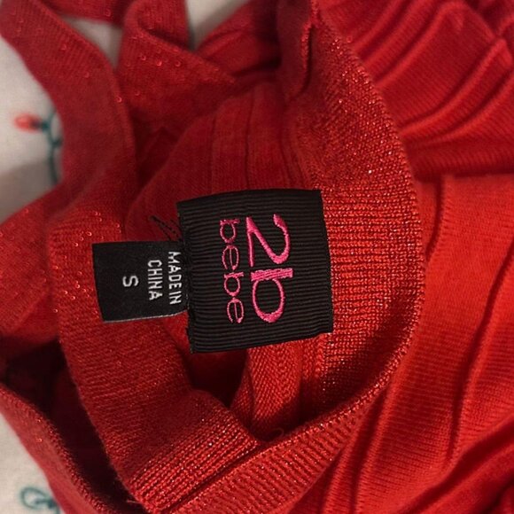 Bebe Women's Red Bandage Dress - Picture 3 of 3